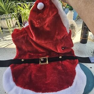 Dog Santa Costume/ Coat Size Large Gently used